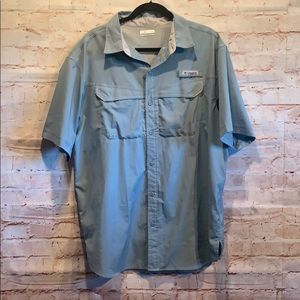 Columbia Low Drag Offshore SS Shirt L blue outdoor